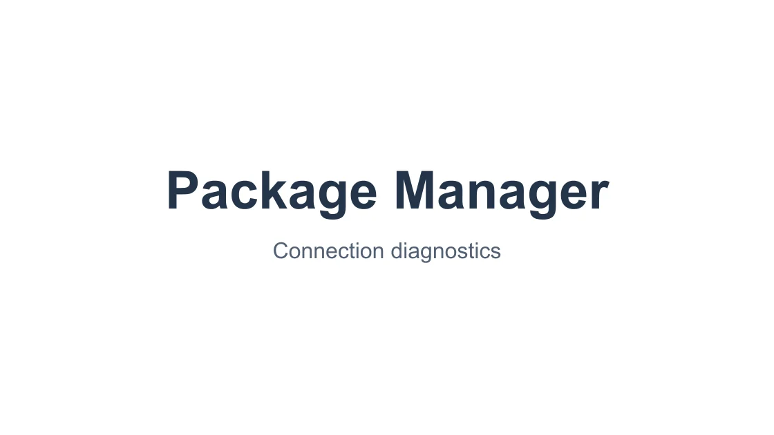Unity Package Manager Connection Error: Check Downloads
